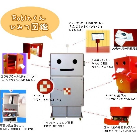 木のロボットと一緒にお片付け 木製収納ロボット ぬくもりのウッドアイテム